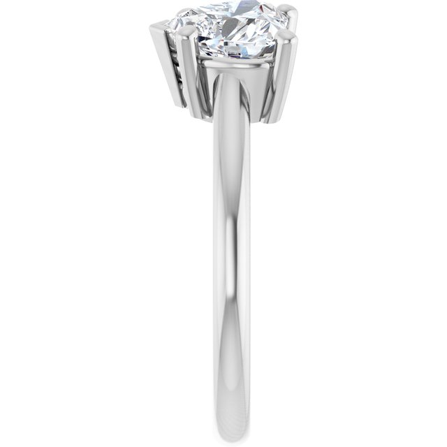 KYLIE "Toi et Moi" Heart Engagement Ring - Platinum - View 4