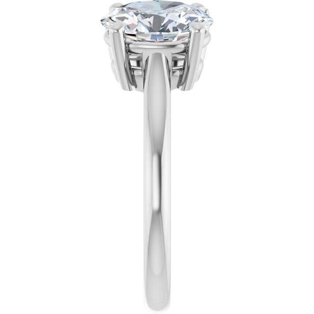 KYLIE "Toi et Moi" Oval Engagement Ring - Platinum - View 4