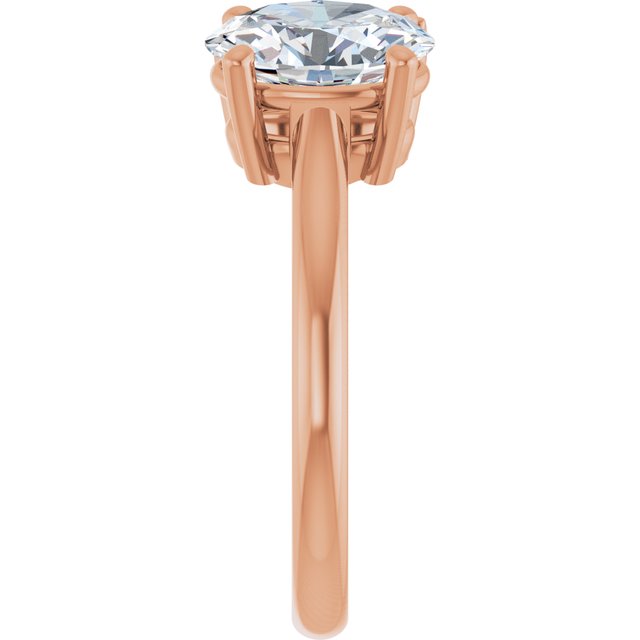 KYLIE "Toi et Moi" Oval Engagement Ring - 18K Rose Gold - View 4