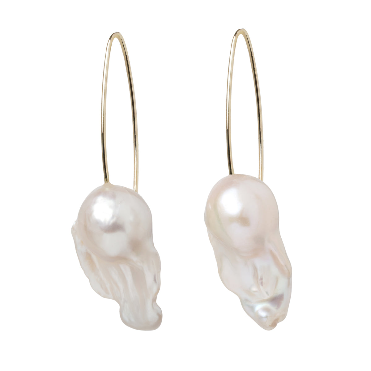 Large Baroque Pearl Drop Earrings