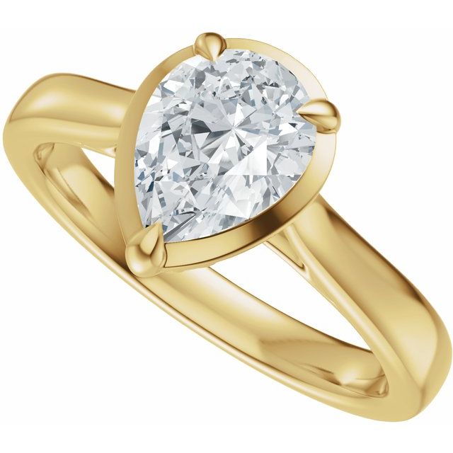 Taylor Engagement Ring - 10ct Yellow Gold - Diamond Spread 1