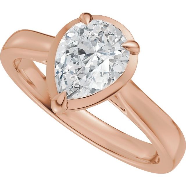Taylor Engagement Ring - 10ct Rose Gold - Diamond Spread 1