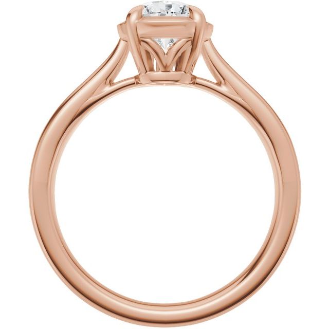 Taylor Engagement Ring - 10ct Rose Gold - Diamond Spread 1