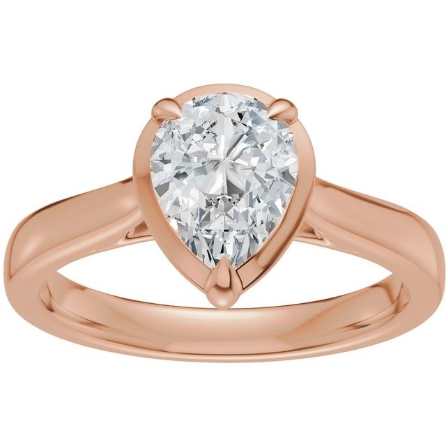 Taylor Engagement Ring - 10ct Rose Gold - Diamond Spread 1