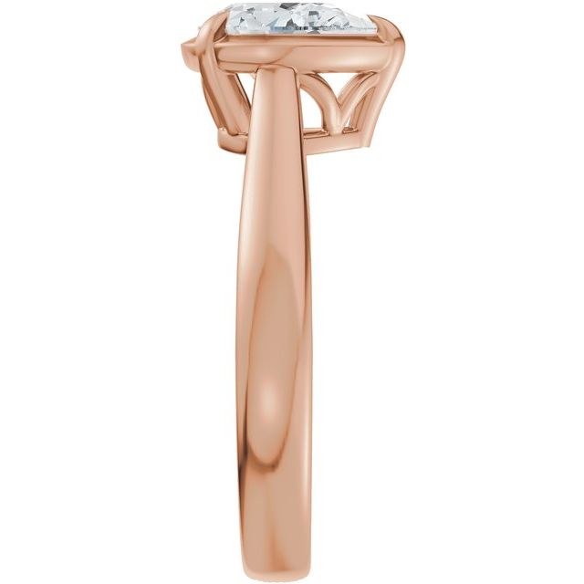 Taylor Engagement Ring - 10ct Rose Gold - Diamond Spread 1