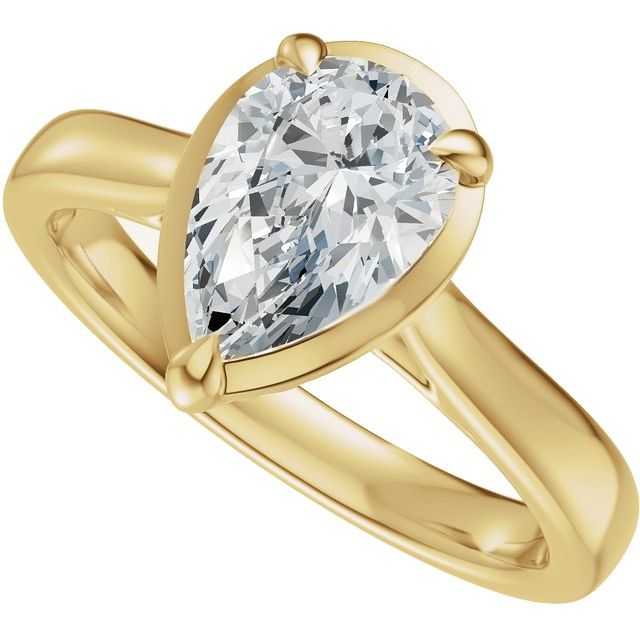 Taylor Engagement Ring - 10ct Yellow Gold - Diamond Spread 2