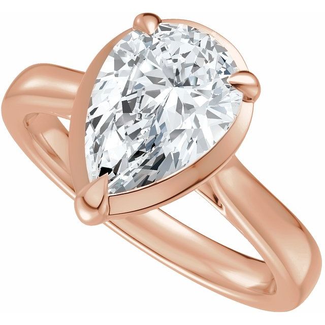 Taylor Engagement Ring - 10ct Rose Gold - Diamond Spread 3