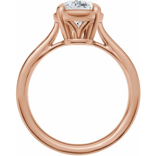 Taylor Engagement Ring - 10ct Rose Gold - Diamond Spread 3