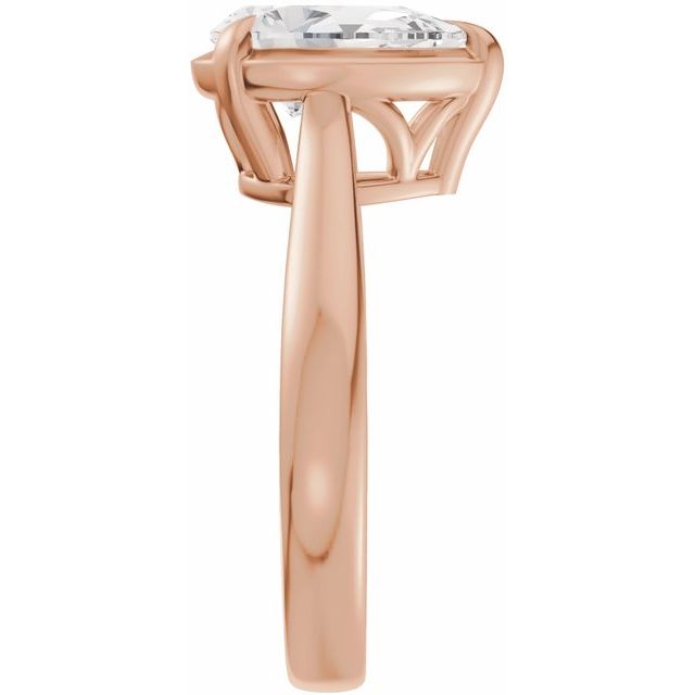 Taylor Engagement Ring - 10ct Rose Gold - Diamond Spread 3