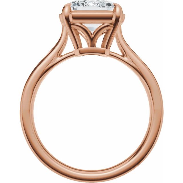 Taylor Engagement Ring - 10ct Rose Gold - Diamond Spread 2