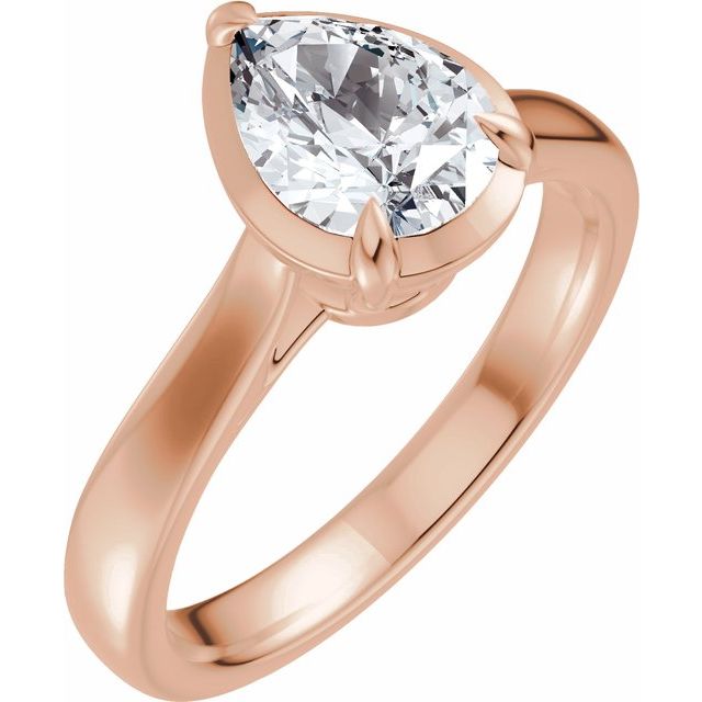 Taylor Engagement Ring - 18ct Rose Gold - Diamond Spread 1