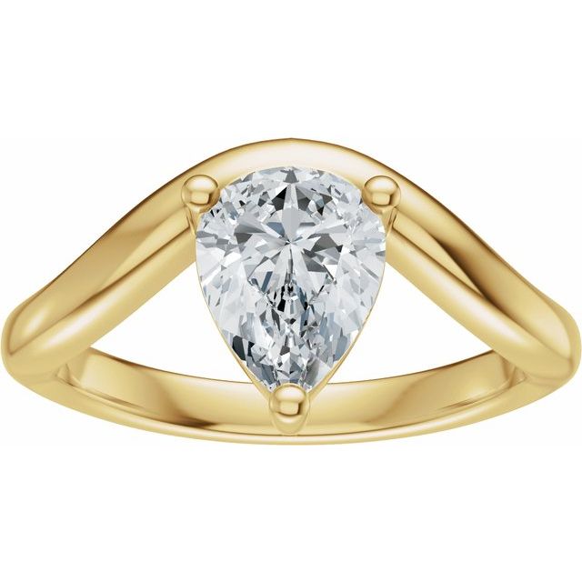Scarlett Engagement Ring - 10ct Yellow Gold - Diamond Spread 1