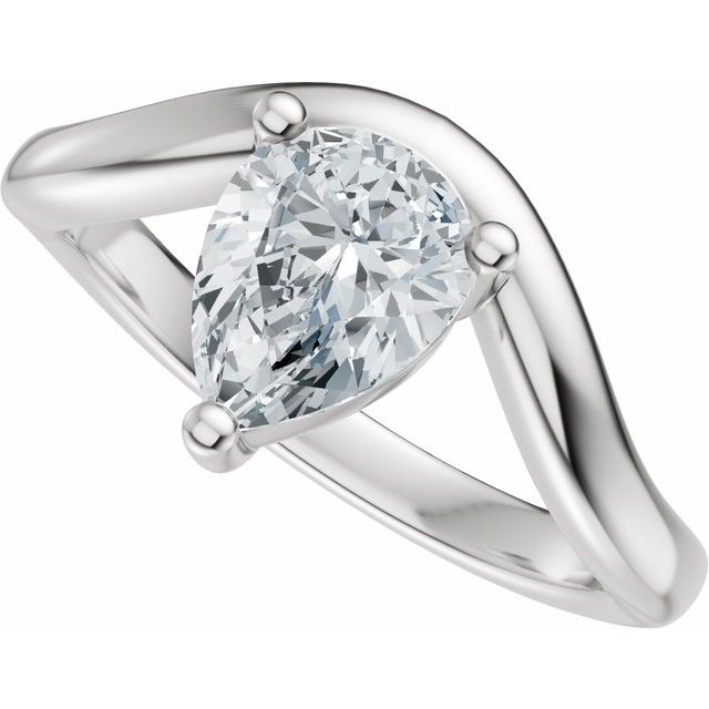 Scarlett Engagement Ring - 10ct White Gold - Diamond Spread 1