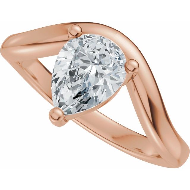 Scarlett Engagement Ring - 10ct Rose Gold - Diamond Spread 1