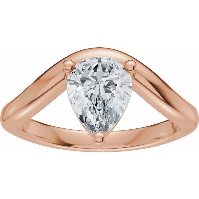 Scarlett Engagement Ring - 10ct Rose Gold - Diamond Spread 1