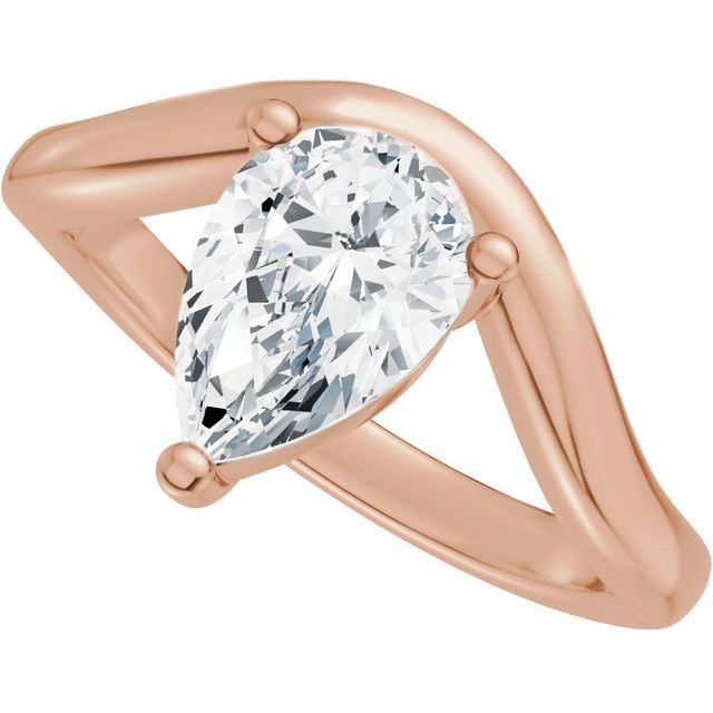 Scarlett Engagement Ring - 10ct Rose Gold - Diamond Spread 2