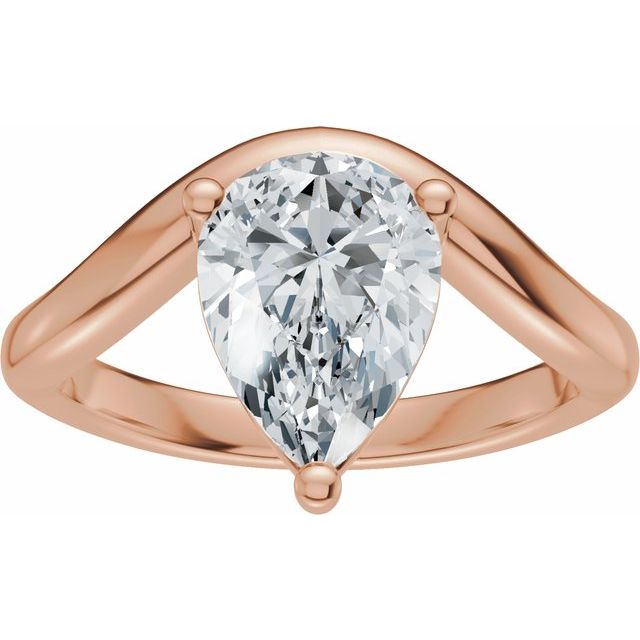 Scarlett Engagement Ring - 10ct Rose Gold - Diamond Spread 3