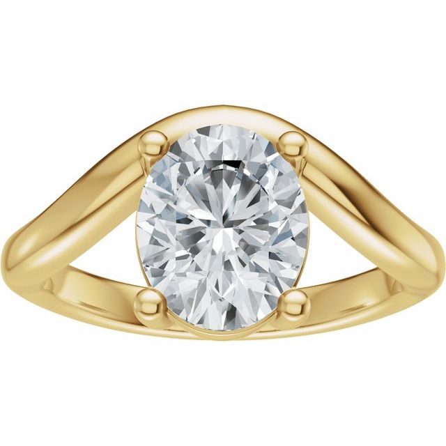 Scarlett Engagement Ring - 10ct Yellow Gold - Diamond Spread 1