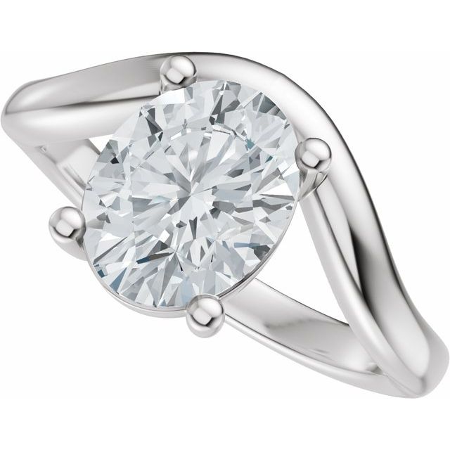 Scarlett Engagement Ring - 10ct White Gold - Diamond Spread 1