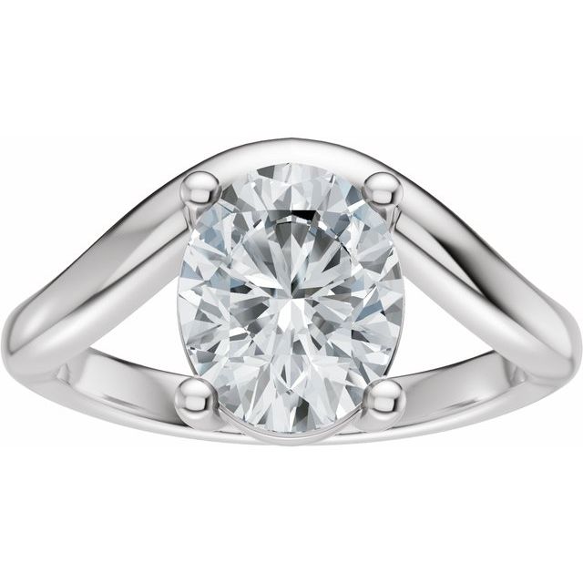 Scarlett Engagement Ring - 10ct White Gold - Diamond Spread 1
