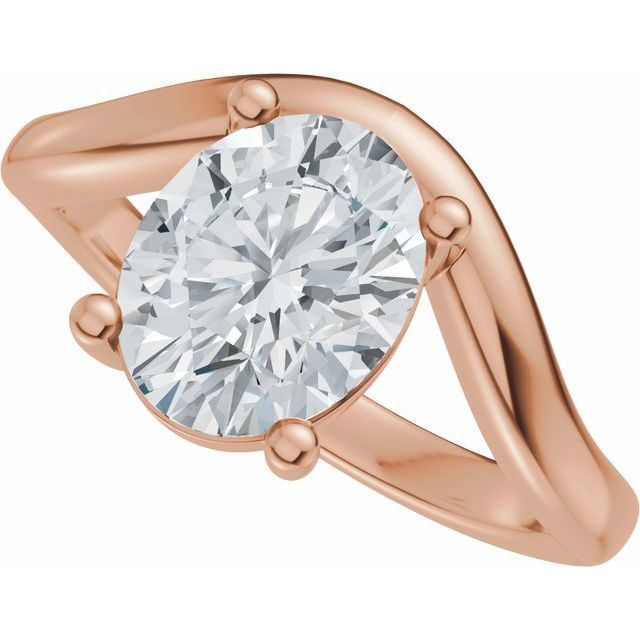 Scarlett Engagement Ring - 10ct Rose Gold - Diamond Spread 1