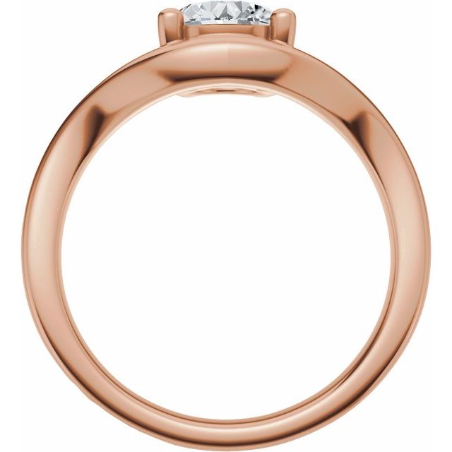 Scarlett Engagement Ring - 10ct Rose Gold - Diamond Spread 1
