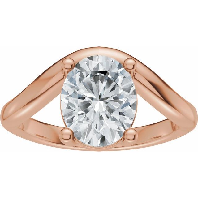 Scarlett Engagement Ring - 10ct Rose Gold - Diamond Spread 1