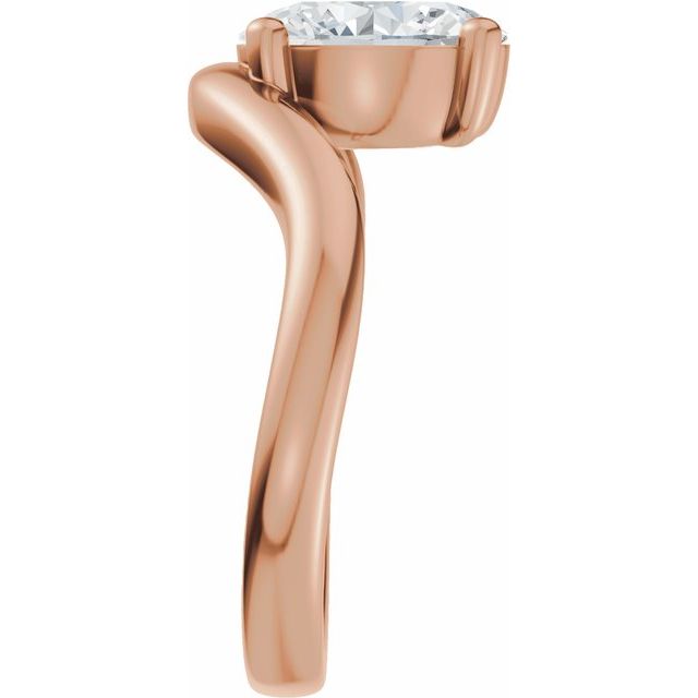 Scarlett Engagement Ring - 10ct Rose Gold - Diamond Spread 1