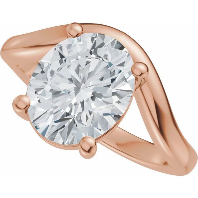 Scarlett Engagement Ring - 10ct Rose Gold - Diamond Spread 2