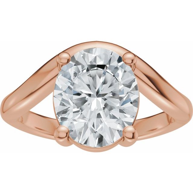 Scarlett Engagement Ring - 10ct Rose Gold - Diamond Spread 2