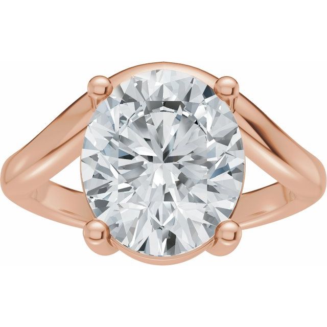Scarlett Engagement Ring - 10ct Rose Gold - Diamond Spread 3