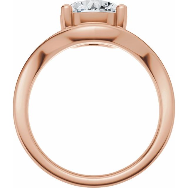 Scarlett Engagement Ring - 10ct Rose Gold - Diamond Spread 3