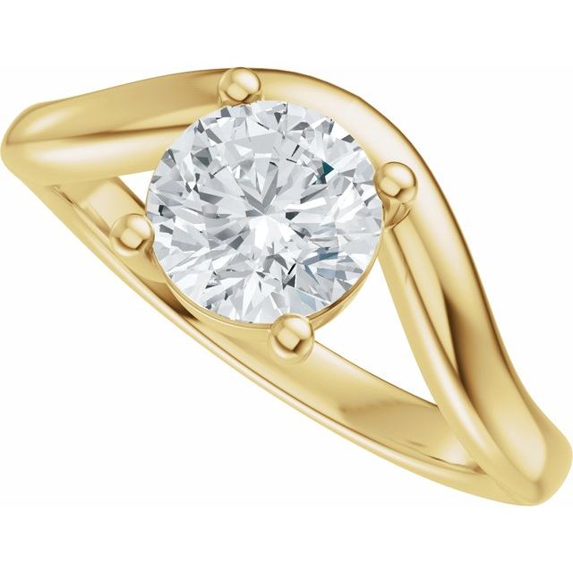 Scarlett Engagement Ring - 10ct Yellow Gold - Diamond Spread 1