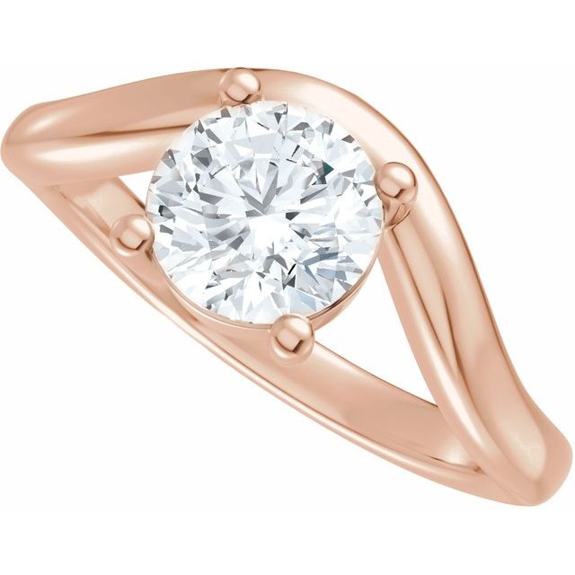 Scarlett Engagement Ring - 10ct Rose Gold - Diamond Spread 1