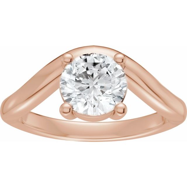 Scarlett Engagement Ring - 10ct Rose Gold - Diamond Spread 1