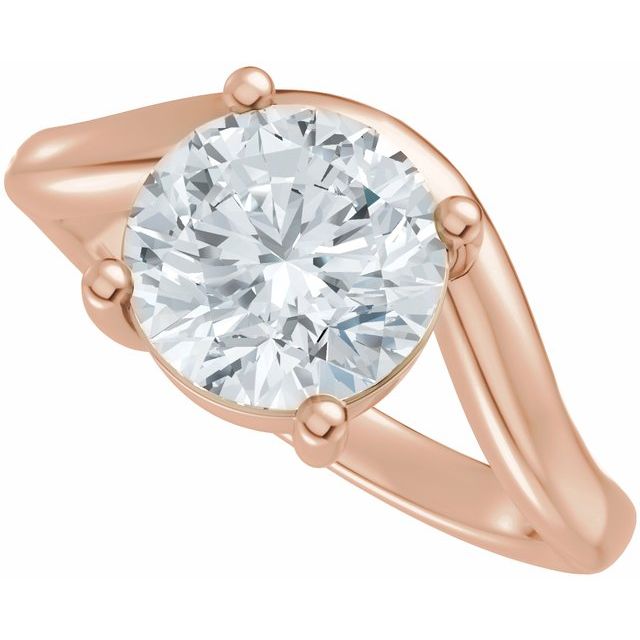 Scarlett Engagement Ring - 10ct Rose Gold - Diamond Spread 2
