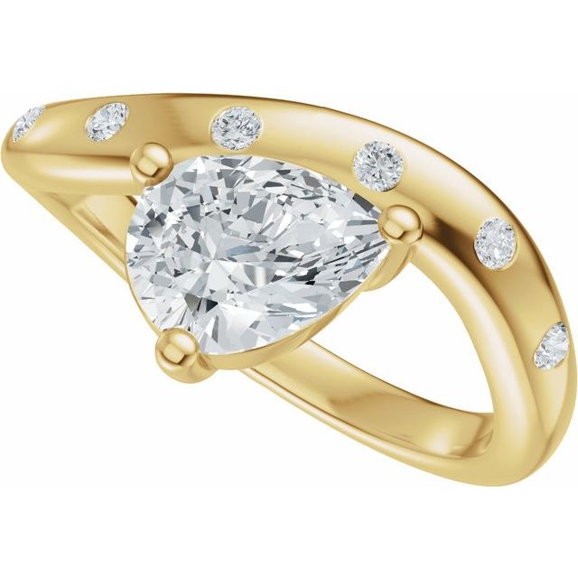Hart Engagement Ring - 10ct Yellow Gold - Diamond Spread 1