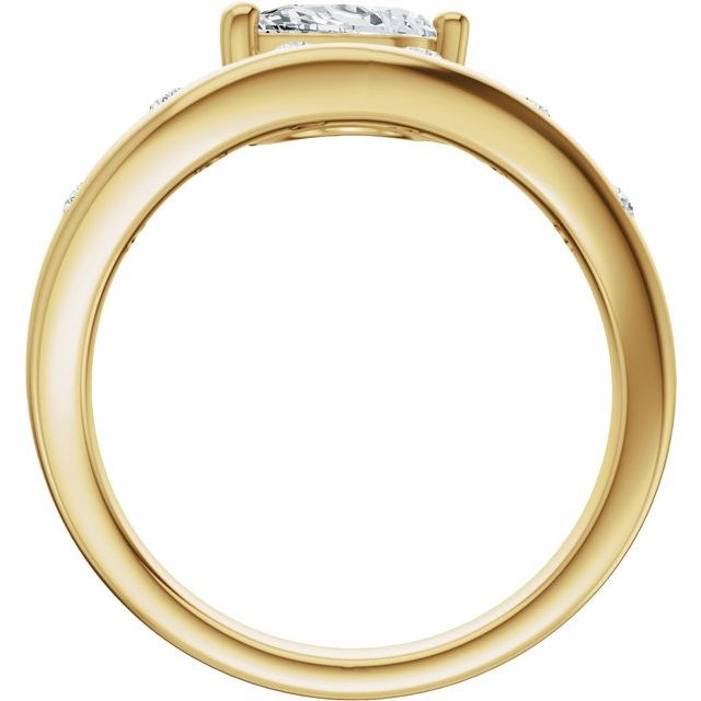 Hart Engagement Ring - 10ct Yellow Gold - Diamond Spread 1