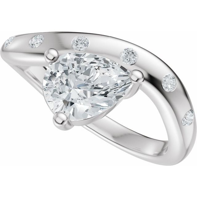 Hart Engagement Ring - 10ct White Gold - Diamond Spread 1
