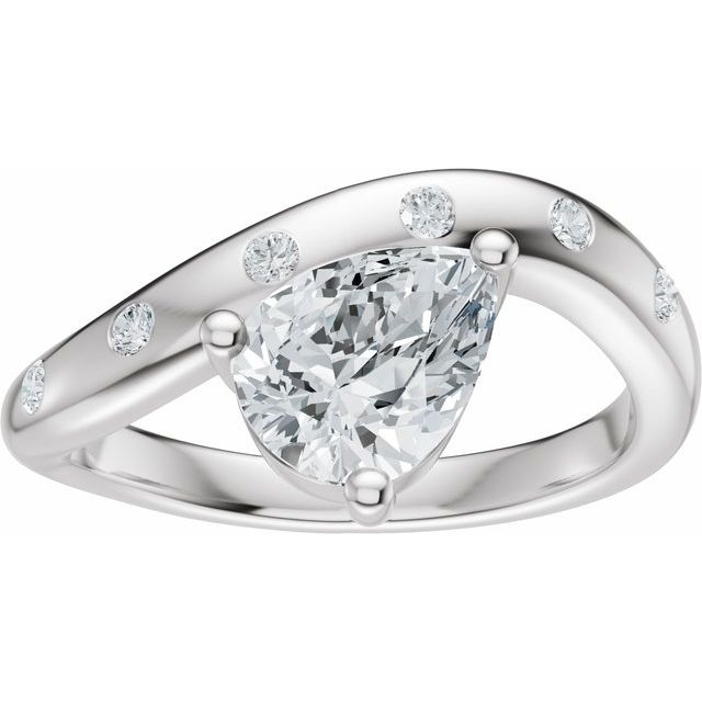 Hart Engagement Ring - 10ct White Gold - Diamond Spread 1