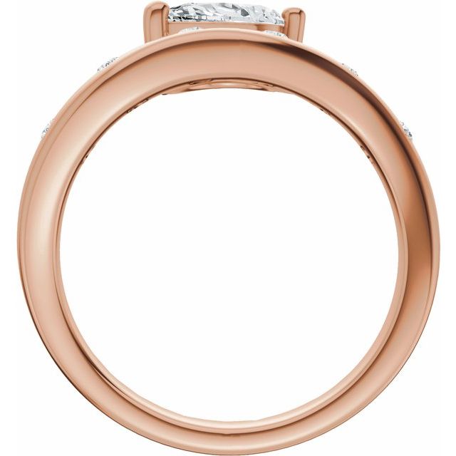 Hart Engagement Ring - 10ct Rose Gold - Diamond Spread 1