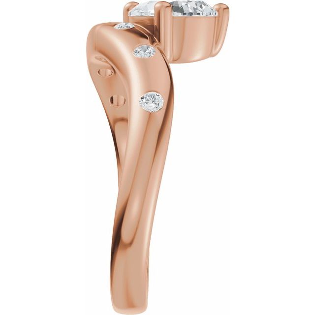 Hart Engagement Ring - 10ct Rose Gold - Diamond Spread 1
