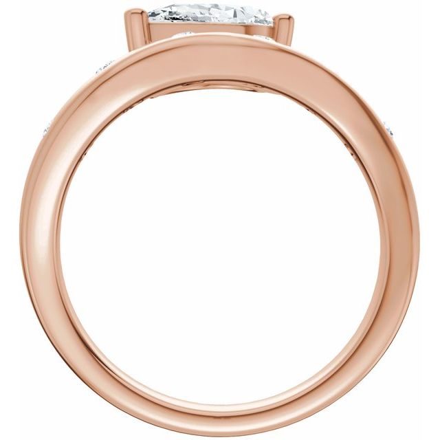 Hart Engagement Ring - 10ct Rose Gold - Diamond Spread 2