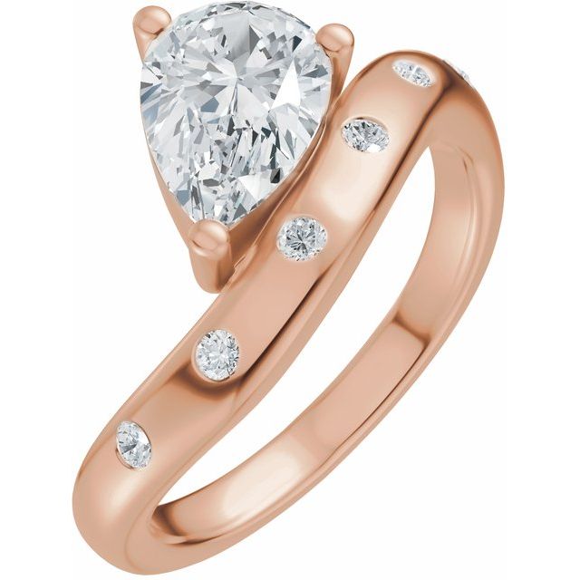 Hart Engagement Ring - 18ct Rose Gold - Diamond Spread 2