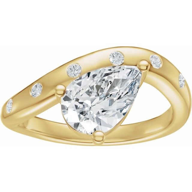 Hart Engagement Ring - 10ct Yellow Gold - Diamond Spread 2