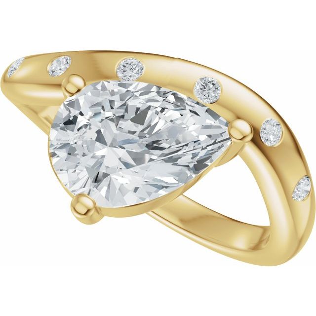 Hart Engagement Ring - 10ct Yellow Gold - Diamond Spread 3