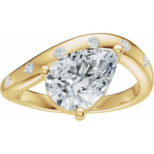 Hart Engagement Ring - 10ct Yellow Gold - Diamond Spread 3