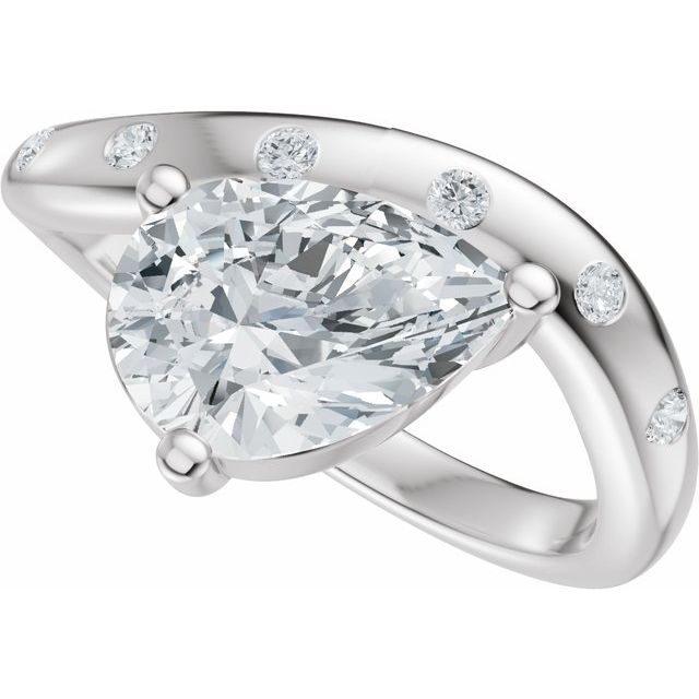 Hart Engagement Ring - 10ct White Gold - Diamond Spread 3