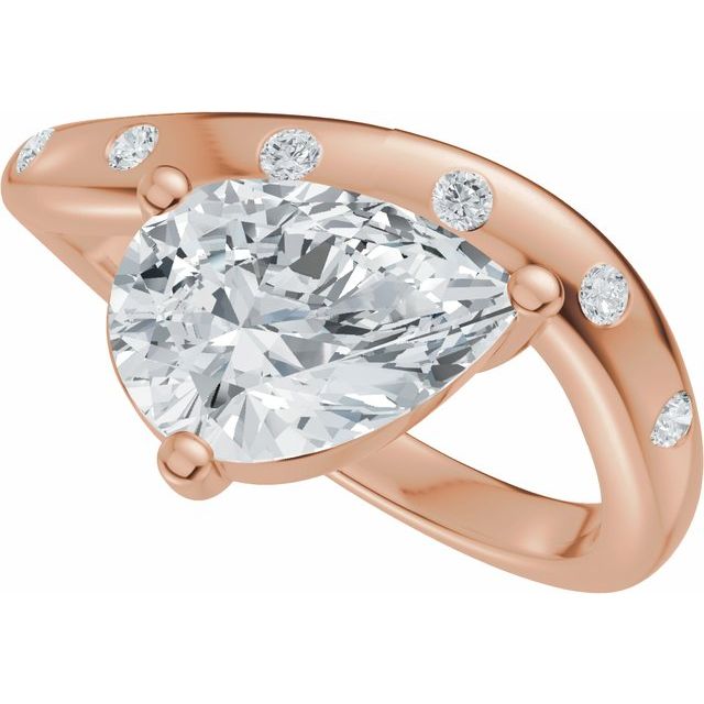 Hart Engagement Ring - 10ct Rose Gold - Diamond Spread 3