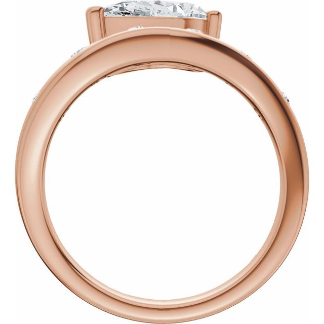 Hart Engagement Ring - 10ct Rose Gold - Diamond Spread 3